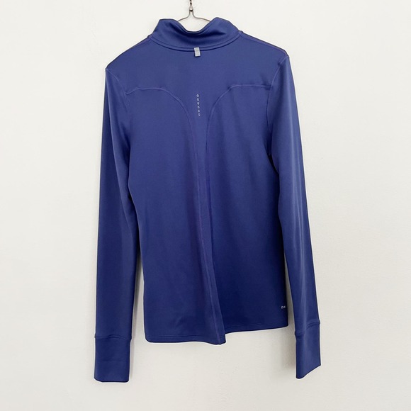 Nike Running Top Womens Size Medium Racer Blue 1/4 Zip Dri Fit Athletic Pullover - Picture 2 of 7